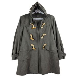 G1.24 wool toggle hooded Vintage inspired Jacket/coat with elbow patches